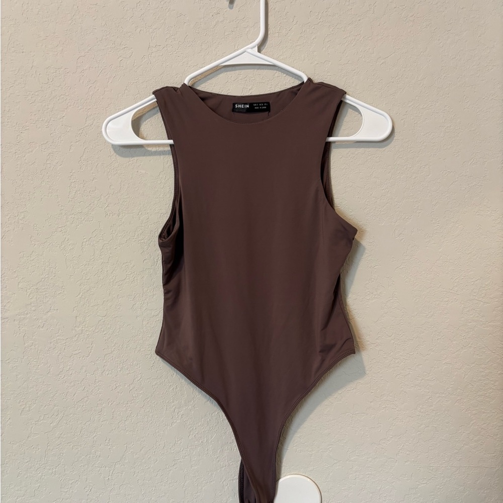 SHEIN Brown Bodysuit Sleeveless Tank